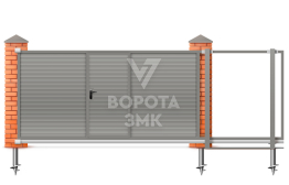 Механические ворота 2200×3500 откатные ЗМК-7192