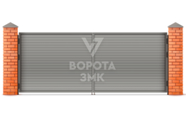 Двухстворчатые ворота 3000×2750 ЗМК-4922