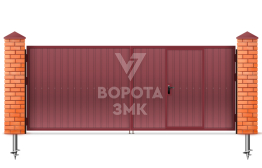 Ворота распашные 2500×2750 из профнастила ЗМК-5179